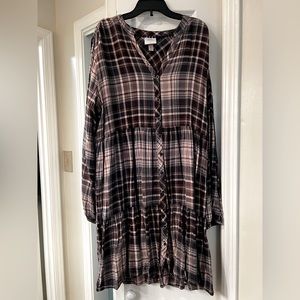 Knox Rose plaid button down dress